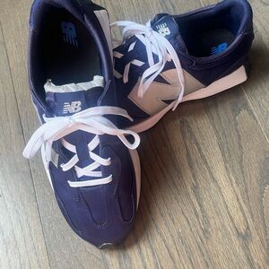 New Balance Navy and Silver Athletic Sneakers